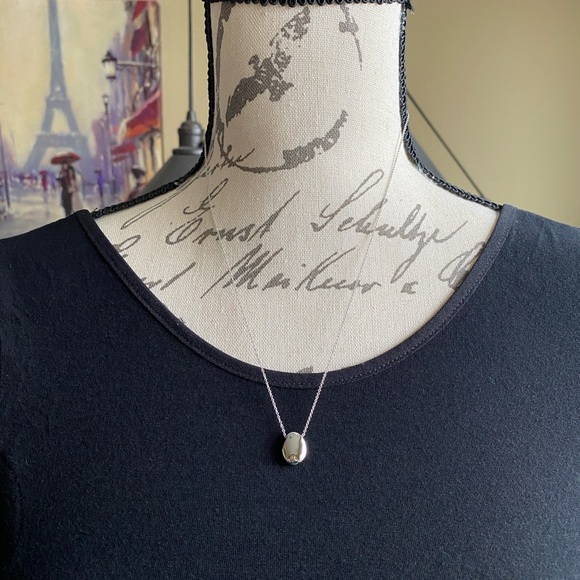 Ana Luisa Silver Mini Pebble Pendant Necklace - Picture 2 of 5